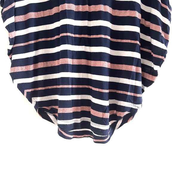 Splendid Stripe Shine Tee in Blue/White/ Rose Size S - Picture 8 of 9